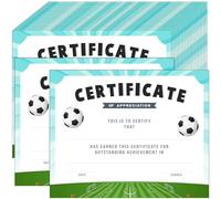 Chiisong 36 Pieces Sports Achievement Award Certificates Certificate of Appreciation Sport Certificates for Employee Teacher, 9.84 x 7.87 Inches(Soccer)