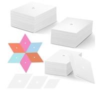 Chiisong 400 Pcs 3 Sizes Paper Piecing Paper for Quilting 1'' 1.5'' 2'' Quilting Templates Paper Piecing Supplies Paper Piecing Shapes Template for DIY Patchwork Sewing Crafts (Diamond 60 Degrees)