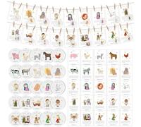 Chiisong Christmas Religious Nativity Advent Calendar 2025 Bible Verse Advent Calendar Countdown Ornaments 25 Christian Advent Scripture Cards 25 Wooden Ornaments 60 Clothespins for Xmas Holiday