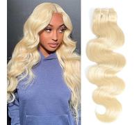 Chikamlty 613 Bundles Human Hair Blonde Body Wave Single Pack 22 Inch 1 Pack 100% Unprocessed 12A Brazilian Virgin Hair 613 Bundles
