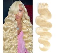Chikamlty 613 Bundles Human Hair Blonde Body Wave Single Pack 613 Bundles 100% Unprocessed 12A Brazilian Virgin Hair 613 Bundles
