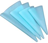 Chikanb 4 PCS Piping Bags Reusable, Thickened Pastry Icing Bags Reusable Cream Bag Kit for Cake Decorating Baking Cookies Chocolate Cupcake, DIY Cake Decorating Tool, blue (10",12",14",16")