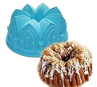 Chikanb Silicone Large Crown Castle Birthday Mould, 1Pcs Baking Pastry Mold Bakeware Tray for Kids Birthday Party, Baking Loaf, Muffin, Chocolate cake, Cheesecake, Pudding, Pie, Flan, Bread