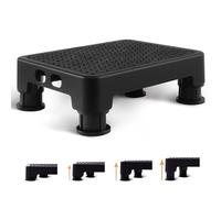 CHIKILLA Adjustable Step Stool for Adults Kids and Senior, Non-Slip Step Platform Indoor and Outdoor for Pregnant Woman, Portable Stair Assist for Kitchen Car Bedside and Shower, Black-Black, 3.4-5In