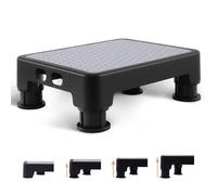 CHIKILLA Adjustable Step Stool for High Beds and Cars, 650lbs Heavy Duty Bed Step for Elderly, Non-Slip Mobility Platform for Bathtub, Kitchen, SUV, 4 Height Levels 3.4-5" Portable Stair Assist, Gray