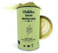 Chikko Bio Spiced Matcha Latte Powder - 130g - Smooth, Creamy Green Tea Delight - Free from Additives and Chemicals, Made from 100% Natural Ingredients - Soothing Drink for Slow Releasing Energy