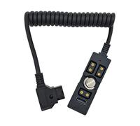 Chikoni D-tap Male to 3 Port Female Splitter Power Cable Hub Connector with USB and Indicator Light Suitable for Anton Bauer V-Mount ARRI RED Camera TILTA Steadicam IDX Battery, for D-Tap outputs