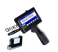 CHIKYTECH Portable Inkjet Printer, Upgraded Printer for Qrcode, Date, Time, Logo, Number, Inkjet Printing on Glass, Bag, Cardboard Box, Wood, Plastic Surface
