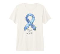 Child Abuse Awareness Break The Cycle Floral Blue Ribbon Premium T-Shirt