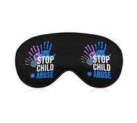 Child Abuse Awareness Month Sleep Masks Eye Cover Blackout with Adjustable Elastic Strap Night Blindfold for Women Men Yoga Travel Nap