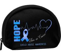 Child Abuse Awareness Month Women and Girls Cute Fashion Coin Purse Wallet Bag Change Pouch Key Holder