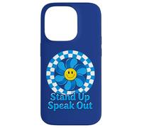 Child Abuse Awareness Stand Up Speak Out Retro Blue Pinwheel Case for iPhone 14 Pro