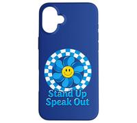 Child Abuse Awareness Stand Up Speak Out Retro Blue Pinwheel Case for iPhone 16 Plus