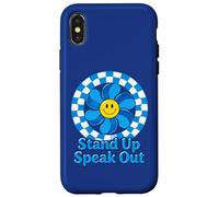 Child Abuse Awareness Stand Up Speak Out Retro Blue Pinwheel Case for iPhone X/XS