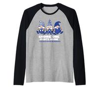 Child Abuse Prevention Gnome One Fights Alone Awareness Raglan Baseball Tee