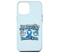 Child Abuse Prevention - Ribbon Awareness Blue Protect Kids Case for iPhone 12 Pro Max