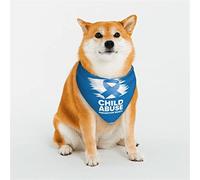 Child AbuseAwareness Month Adjustable Dog Costumes Bandana Fit Triangle Reversible Double Design Pet Scarf Small
