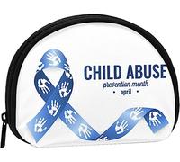Child AbuseAwareness Month Coin Purse Wallet Women and Girls Cute Fashion Bag Change Pouch Key Holder Women Purse Gift