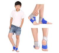 Child Ankle Support Boys Girls Ankle Brace Elastic Compression Ankle Strap Breathable Foot Wrap Protector for Sprained Ankle, Running, Cycling, Dancing, Skating, Skateboard, Basketball, 1 Pair