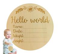 Child Announcement Sign Decor | Wooden Birth Name Date Recording Sign | Parents Souvenir Capturing The Child Moment Novelty Keepsake for Nursery, Study Room