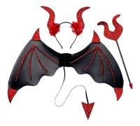 Child Bat Wings for costume Accessory Set 42x62cm Child Bat Wings(Black Red)