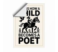Child Becomes Poet Typography Unframed Wall Art Print A3 (42×29.7cm), Wall Decor for Living Room, Bedroom, Office & Home, Art Gift