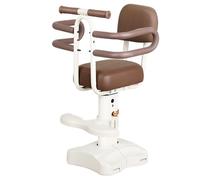Child Bike Seat for Scooter, Front Mount Kids Bike Seat Height Adjustable with Backrest, Armrest, Footrest for Space Larger Than 11.4" Scooter Decor..