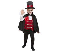 Child Black & Red Boys Vampire Halloween Fancy Dress Costume and Face Paint