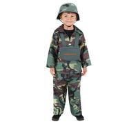 Child Camouflage Parachuter Army Boy Soldier Fancy Dress Party Costume