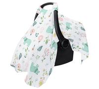 Child Car Seat Cover Lightweight Breathable Flower Cover Fits Strollers | Muslin Cotton Child Car Seat Cover Summer Spring Autumn Outdoor Breathable Lightweight Travel Fits Most Strollers Child Ca