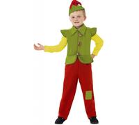 Child Christmas Elf Boy Fancy Dress Costume Ages 7-9 (M)