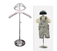 Child Clothes Display Stand with Hat Holder, Adjustable Height