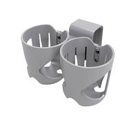 Child Cup Holder 2-Slot Designing Organsier for Majority of Carseat Models and Baby Strollers Gray Carseat Drink Holder