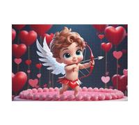 Child Cupid Wooden Puzzles Jigsaw Puzzle 1000 Pieces for Adults Creative Difficult Challenging Game （75×50cm）