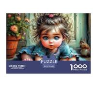 Child Curious Bug 1000 Pieces Adult Jigsaws - Twin Girls Porch Suitable for Wall Decompression Fun And Challenging Family Game70x50cm/1000pcs
