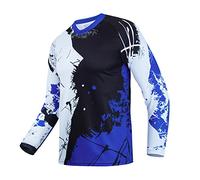 Child Cycling Jersey Kid Bicycle Mountain Bike Jersey Shirt for Boys Girls Children Element Racewear powersports Jerseys Blue L