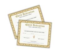 Child Dedication Certificate for Churches to Frame | 30 pk 8.5x11” Paper Baby’s First New Testament Baptism Christening Bulk Certificate Invitation to Thank You Cards Child