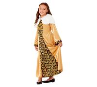 Child Deluxe Gold Medieval Lady Countess Fancy Dress Costume 4-12 yrs