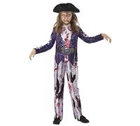 Child Deluxe Jolly Rotten Pirate Zombie Girl Halloween Fancy Dress Costume