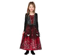 Deluxe Vampiress Costume Girls Vampire Halloween Fancy Dress Outfit Light Up