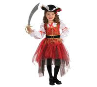 Child DELUXE PRINCESS OF THE SEAS Pirate Girls Fancy Dress (NO HAT) Age 5-7