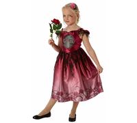 Rubies Official Rags and Roses Halloween Gothic Bride Girls Costume, Childs Size Small 3-4 Years