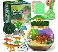 (Child) Dinosaur Terrarium Kit for Youngsters - Educational DIY Craft Set, Green PE Material
