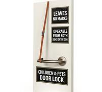 Child Door Lock, Over Door Strap, Lever Handles, Baby & Dog Proof, No Drill | Dual-sided access opens from inside and outside. A child safety lock for kids that never shuts an adult in the wrong room