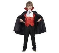 Boys Dracula Costume Kids Childrens Vampire Halloween Fancy Dress Age 4-12