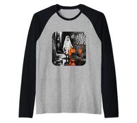 Child Dressed up as Halloween in The Alley Raglan Baseball Tee