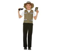 Child Explorer Boys Girls Safari Hunter Fancy Dress Party Costume