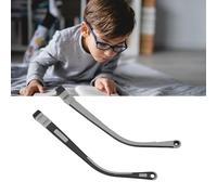 Child Eyeglass Legs Silicone Soft & Flexible Non-Slip Design Black & Gray Replacement with Holes for Sensitive Skin Perfect for Kids