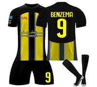 Child Football Kit 2023-2024 Boys' Training Shirts, Shorts and Socks Sports Tracksuit Home Away Kids Activewear Soccer Jersey (No.9, Kids 6-7 Years)
