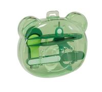 Child Friendly Nails Grooming Set 4Pcs Rounded Safe Scissors Nails Trimmer & Nails File with Cartoon Storage Case Pediatric Nails Care Essential